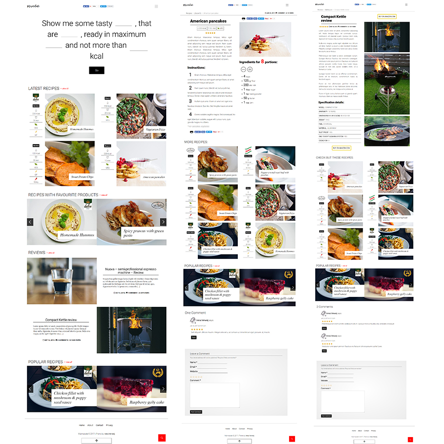 Marmalade - Modern Food Blog theme for WordPress